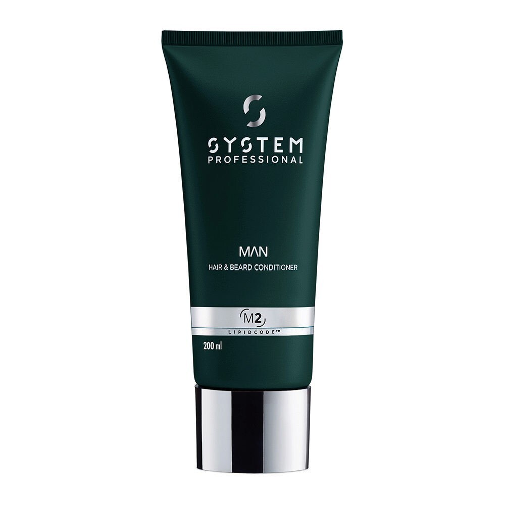 System Professional Man Hair & Beard Conditioner M2, 200ml - Balsamo Barba e Cap