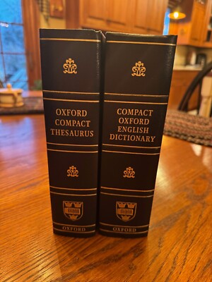 Compact Oxford English Dictionary & Thesaurus Set Hardcover (set of 2)