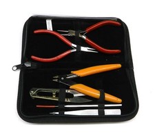 6 PC Beading Tool Kit Beader's Jewelry Pliers Cutters Hand Tools Tweezer Bead