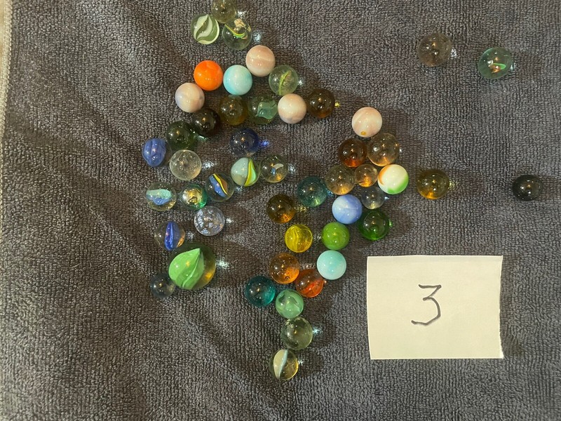 Antique -Vintage Lot Of 50 Marbles