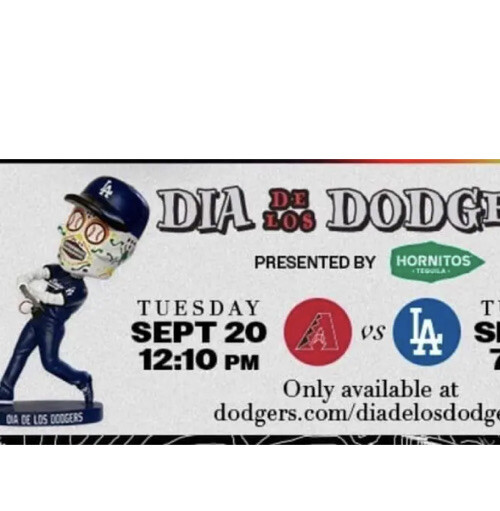 ドジャース　ボブルヘッド人形 DIA DE LOS DODGERS 🔥💀 LA Dodgers Dia De Los Muertos Sugar Skull Bobblehead 9