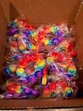 WHOLESALE LOT OF 25 Rainbow Bracelet Pop-It Sensory Fidget Anti-Stress