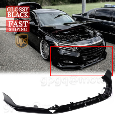 For Honda Accord 2018-20 Yofer Gloss Black Front Bumper Lip Splitter Spoiler Kit