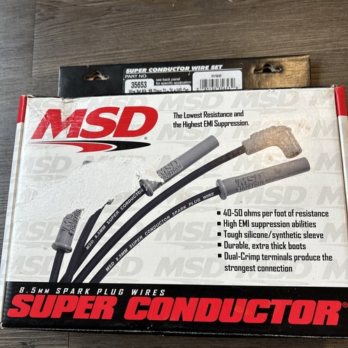 E) MSD Super Conductor 8.5 MM Spark Plug Wires 35653 Open Box
