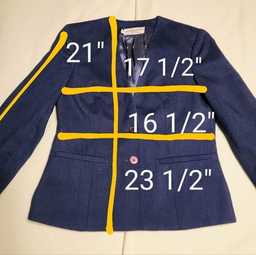 Chaqueta Blazer Jack Mulqueen Vintage Clásica 2 Botones Frontal A Medida Azul Marino Pequeña - Imagen 11 de 11