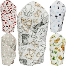 BABY SWADDLE WRAP SNUGGLE NEWBORN BLANKET PRAM QUILT SLEEPING BAG SWADDLING