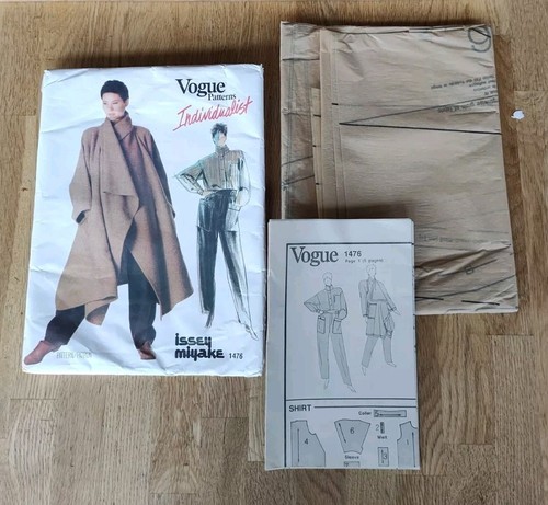 Vogue Pattern 1476 Issey Miyake Loose Fit Coat Shirt & Pants Size 8 Uncut - Picture 2 of 7