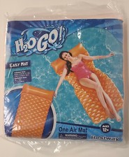 Bestway 62.6" X 30.3" H2O GO Easy Air Mat Orange Swimming Pool Float, New