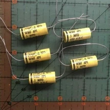 .1uF 400v Cornell Dubilier Axial Film Capacitor WMF4P1 K 10% Polyester Audio 5pc