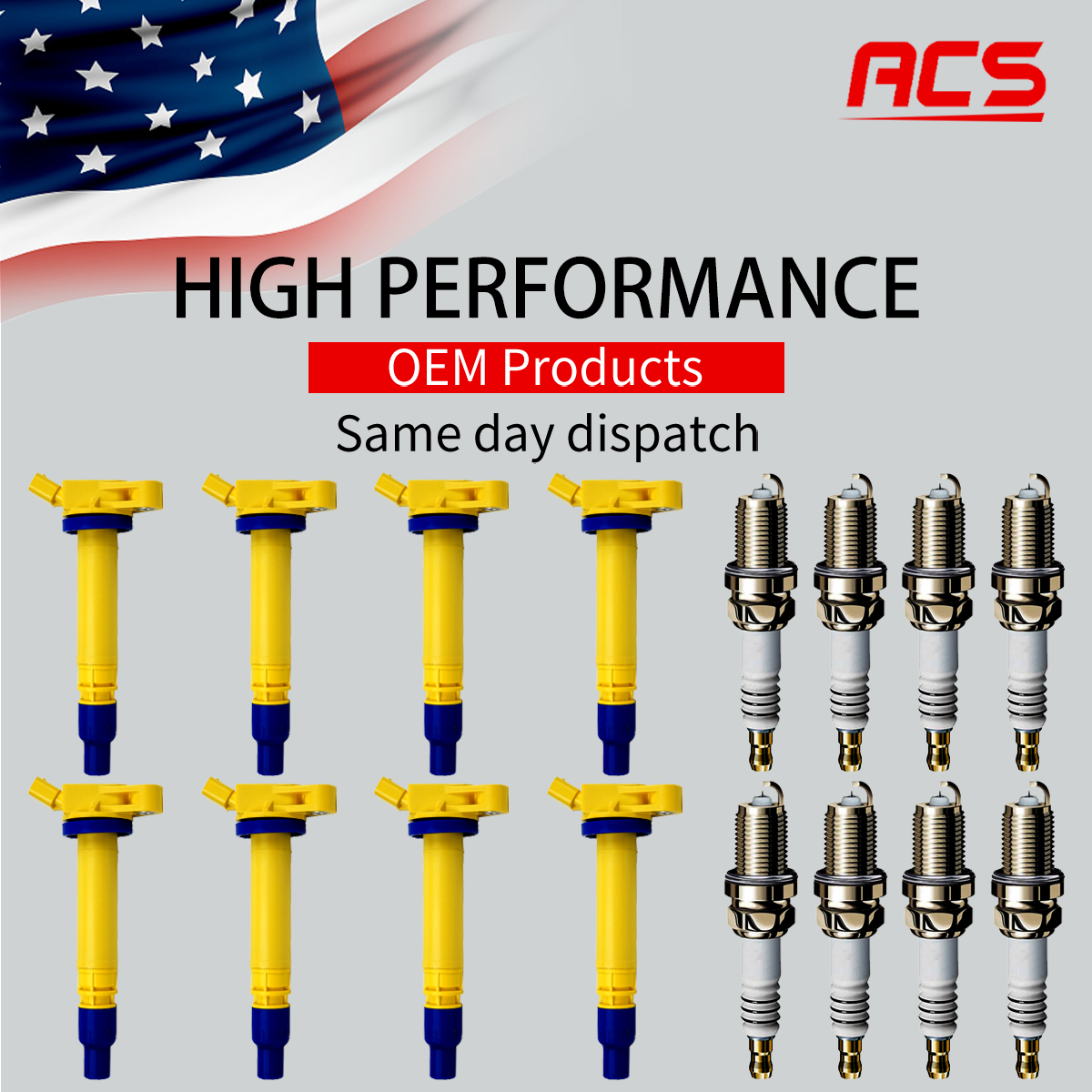 8X OEM Ignition Coils & Iridium Spark Plugs For LS460 GX460 Toyota Tundra UF507