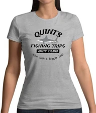 Quints Fishing Trips - Womens T-Shirt - Film Movie Jaws Shark Sharks