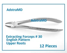 Pack of 12 Tooth Extracting Forceps # 30 Surgical Dental Instruments