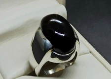 Natural Blood Red Khabadi Aqeeq Sterling Sterling Silver 925 Handmade Heavy Ring