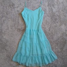 Y2K Dress Vintage B Darlin 90s Sundress Seafoam Blue Turquoise NWOT M