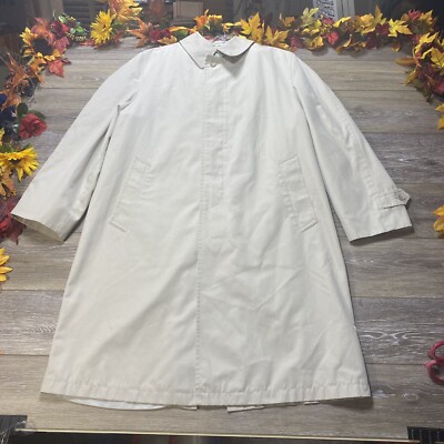 Vintage Over Coat Size 40 Long Men s Extra Large Rain Jacket Collar Misty Harbor