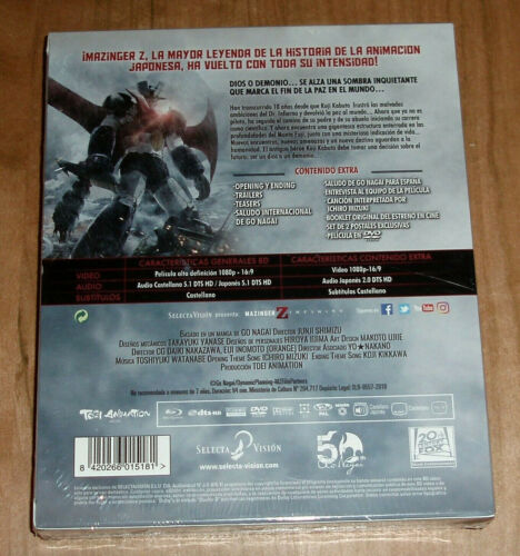 MAZINGER Z INFINITY EDICION COLECCIONISTA BLU-RAY+DVD+LIBRO NUEVO ANIME - Imagen 2 de 6