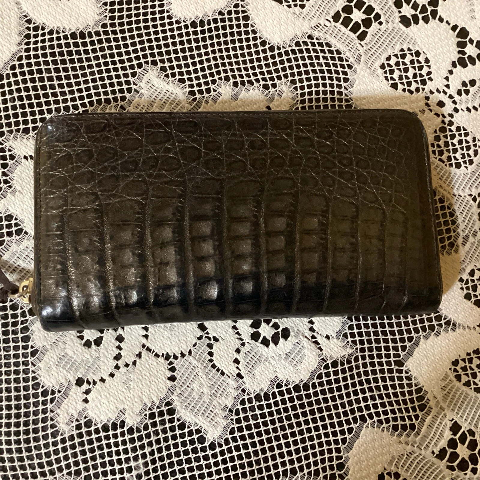 Vintage Genuine Crocodile Wallet by Adriana Castro