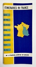 1954 France Itineraries Burgundy Rhone No 1 Paris Cote D azur Vintage Booklet