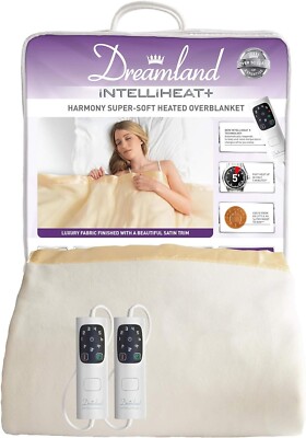 Dreamland Intelliheat 16706 Electric Overblanket Cream King Size Dual  Controls UK