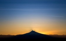 Landscape mountains sunset nature dark sky Custom Gaming Mat Desk
