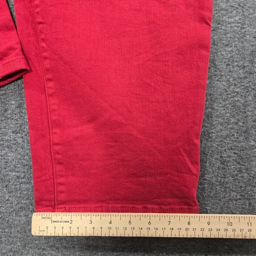 Torrid Boyfriend Straight Leg Jeans Stretch Mid Rise Torrid Size 26 Red - Picture 9 of 11