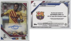2021-22 Topps Chrome UCL Chrome Auto Ansu Fati #CA-AF Auto
