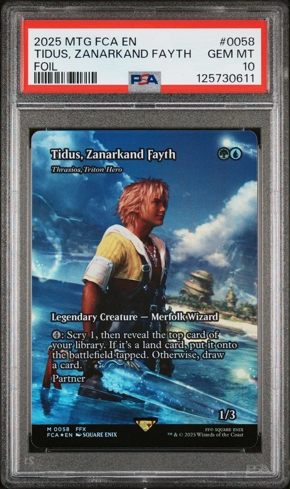 Tidus, Zanarkand Fayth (Showcase Foil) - #58 - Final Fantasy - PSA 10 - Image 2 of 3