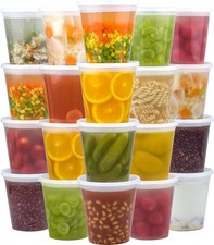 50 Set 32 oz Deli Containers with Lids, Leak-Proof BPA Free Plastic Take Out ...