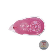 KOKUYO Dotliner Tape Glue Heart Pattern 8.4mm x 16m Refillable Strong Adhesive