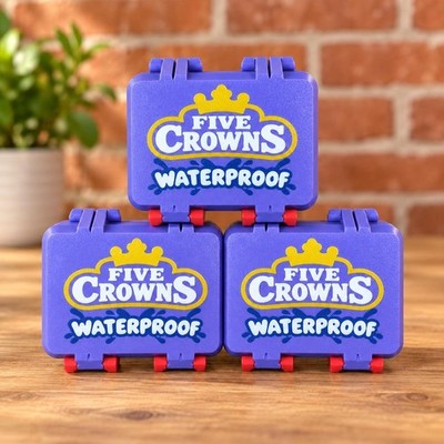 Five Crowns Waterproof Card Game Case | 3D Printed Travel Organizer (Snap