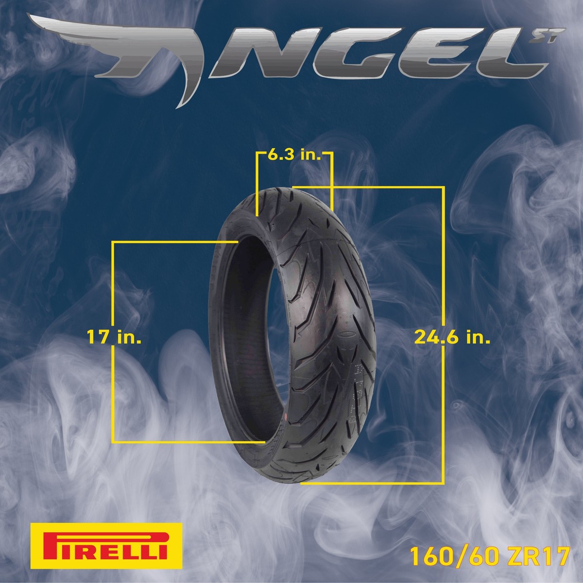 Pirelli Angel ST 120/70ZR17 (58W) Front & 160/60ZR17 (69W