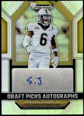 2023 Panini Prizm Draft #DPA-SJJ Steven Jones Jr. Rookie Auto Silver E1