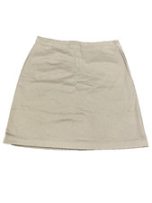 Lands End Kids Khaki Uniform Skirt Size 12 Beige Side Zip School Uniform