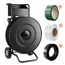 Uimoso Strapping Cart for PET/PP/Steel Straps with 8 or 16-inch Core