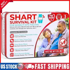 Funny Original Shart Survival Kit Gag Gift - Poop Prank Set w/ Wipes & Underwear