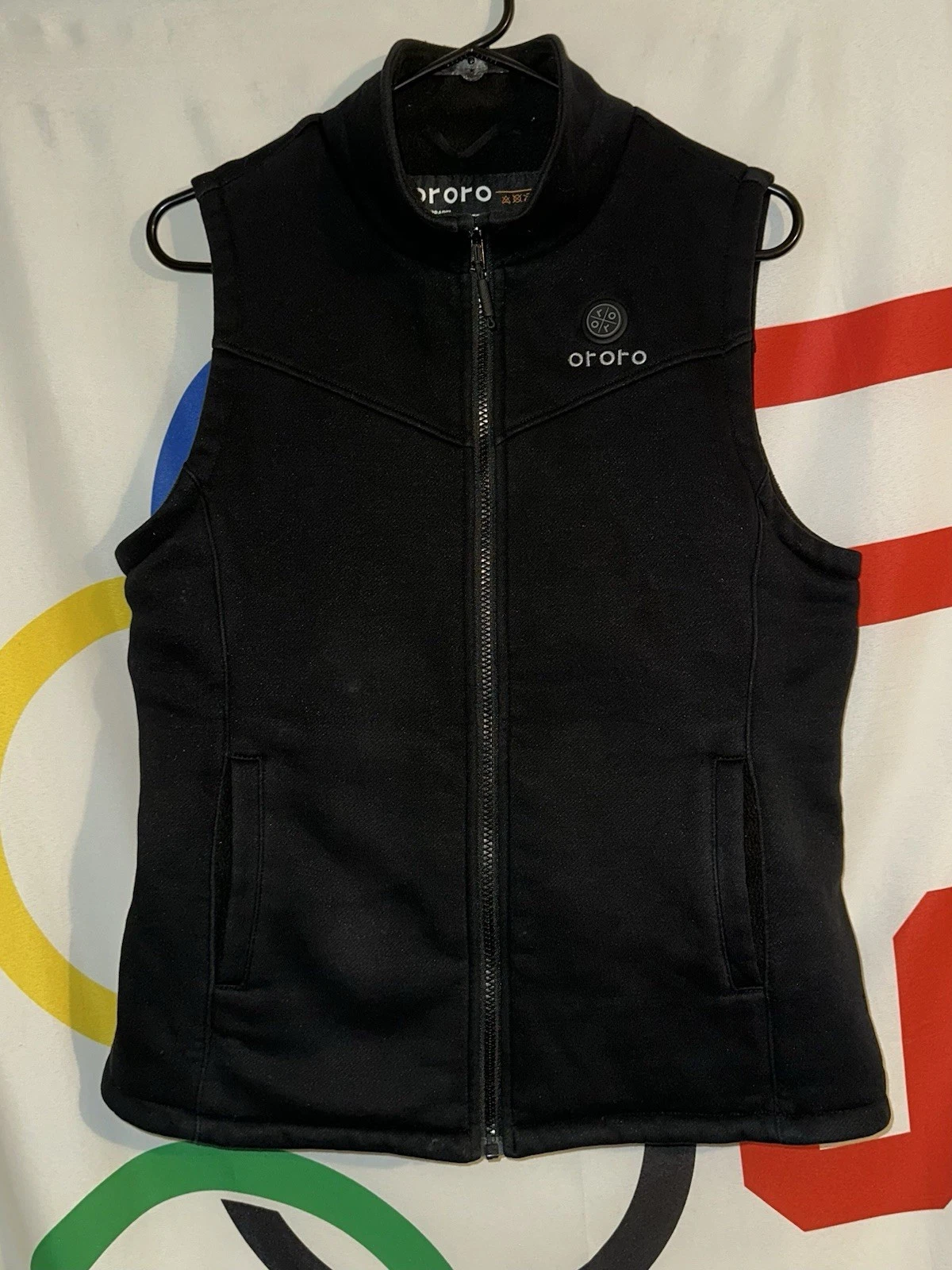 Ororo Heated Vest Mens Medium Black Full Zip Insulated Jacket with Battery