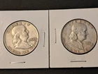 Lot (2) 1953-D & 60-D Franklin Half Dollar Coins