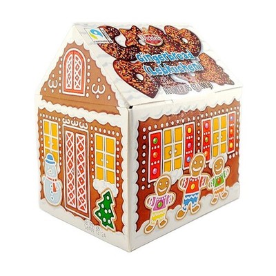 Wicklein Chocolate Gingerbread Lebkuchen Cookies in Winter House 7.05 Oz.