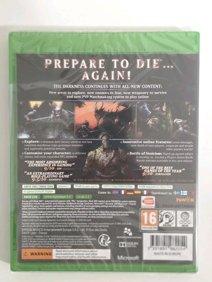 Dark Souls: Prepare to Die Edition Greatest Hits (Xbox 360 / Xbox One) Brand New - Image 3 of 3