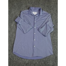 MIZZEN MAIN Dress Shirt Mens Extra Large Trim Fit Spinnaker Collection Blue