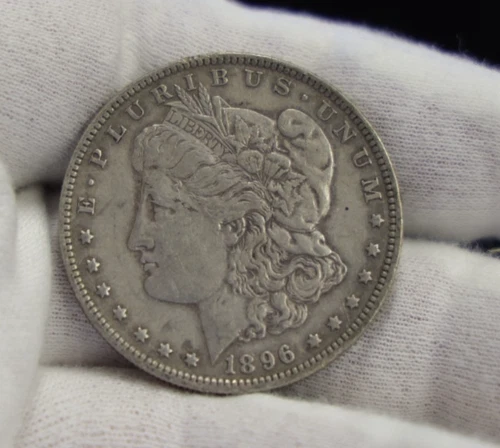 1896 O US Morgan Silver Dollar $1 XF (Cleaned)