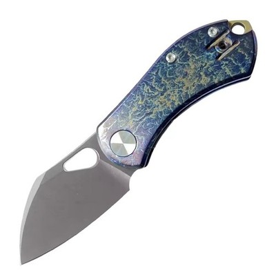 *NIB*GIANT MOUSE ACE NIBLER STYLE KNIFE*LIGHTNING TITANIUM*1.88'' BLADE