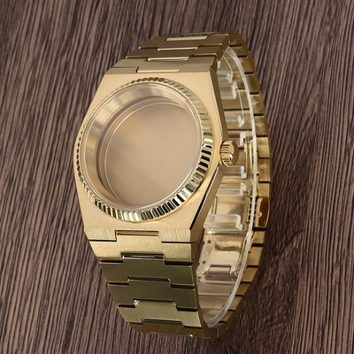 Gold Edelstahl Ändern rolex texano Mod 40mm Uhrengehäuse für Seiko NH34 35 36 38