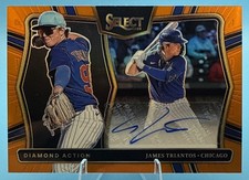JAMES TRIANTOS 2025 Panini Select Diamond Action Orange Prizm Auto /75 Cubs