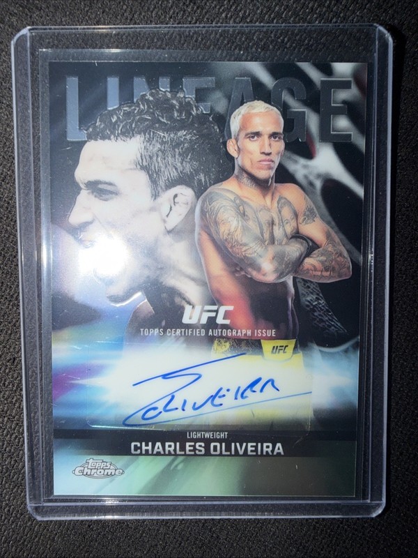 2026 Topps Chrome UFC Charles Oliveira Lineage Refractor Auto