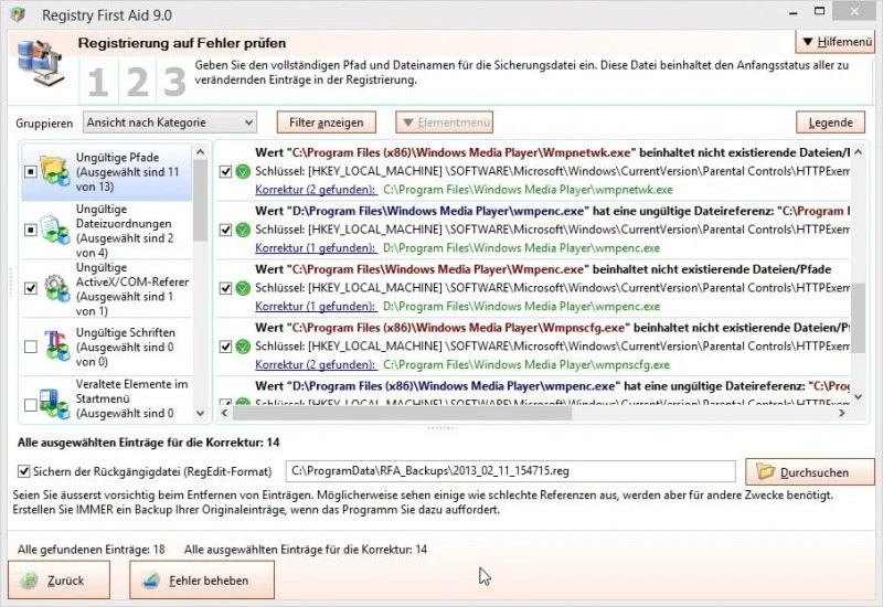 Registry First Aid 9 MiniBox PC Software CD Windows XP/7/8 Optimierung NEU/OVP - Bild 4 von 4