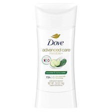 Dove Advanced Care Invisible 72HR Deodorant Cucumber  Cactus Water 2.6Oz