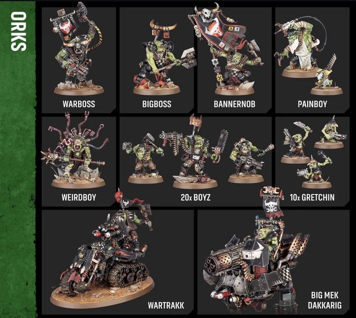 Warhammer 40k Armageddon: ORK Army Half of Launch Box - New on