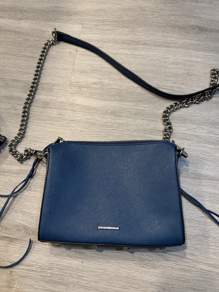 Женская сумка через плечо Rebecca Minkoff цвет Lark Blue с серебристой фурнитурой. Новый с Ярлыками - Изображение 3 из 4
