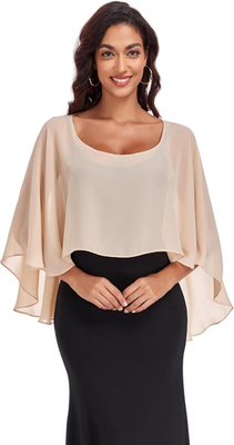 dress capes for evening wear Sweetheart Neckline With Detachable Lace Cape Long Gown J834  Sparkly Gowns